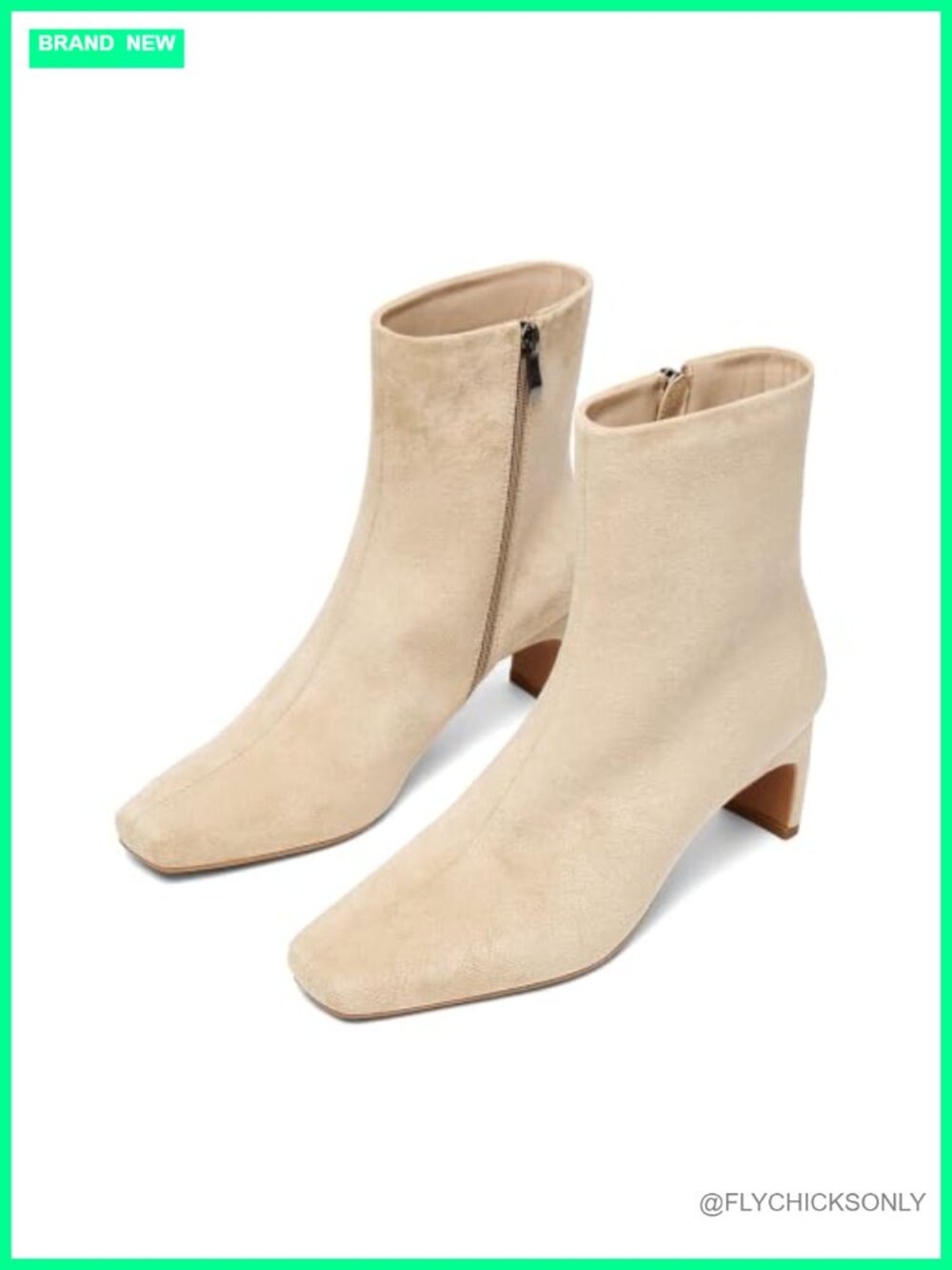 Square Toe Chunky Block Heel Ankle Boots Side Zip Dressy Casual Booties